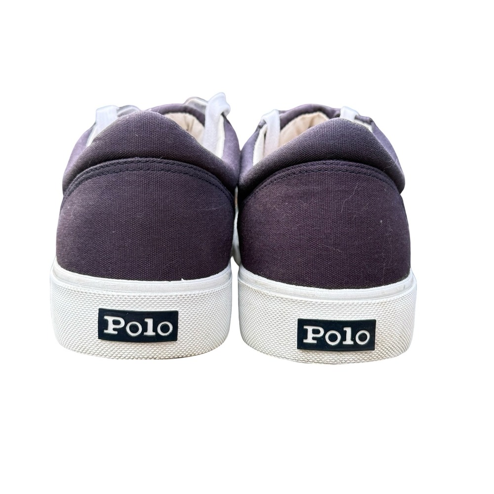 Polo Ralph Lauren Mens Canvas Low Top Sneakers Navy Blue Chuck Taylor Style 12D - Picture 2 of 8
